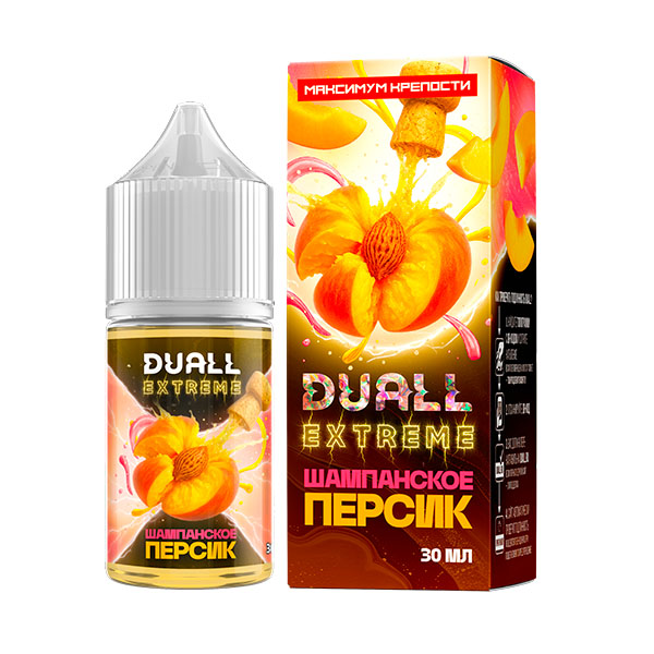 Жидкость DUALL EXTREME Salt - Шампанское Персик 30мл (Extra Hard) Жидкость DUALL EXTREME Salt - Шампанское Персик 30мл (Extra Hard)