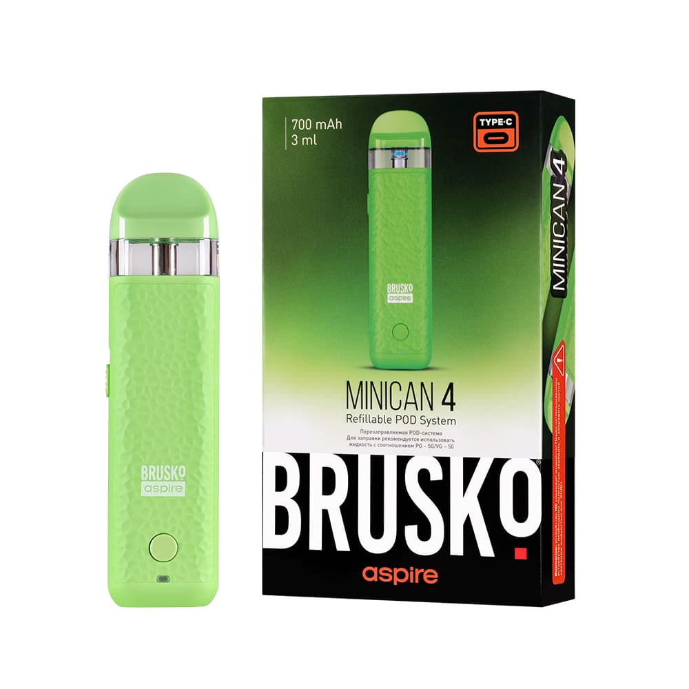 Brusko Minican 4 Pod 700mAh (Зелёный) Brusko Minican 4 Pod 700mAh (Зелёный)