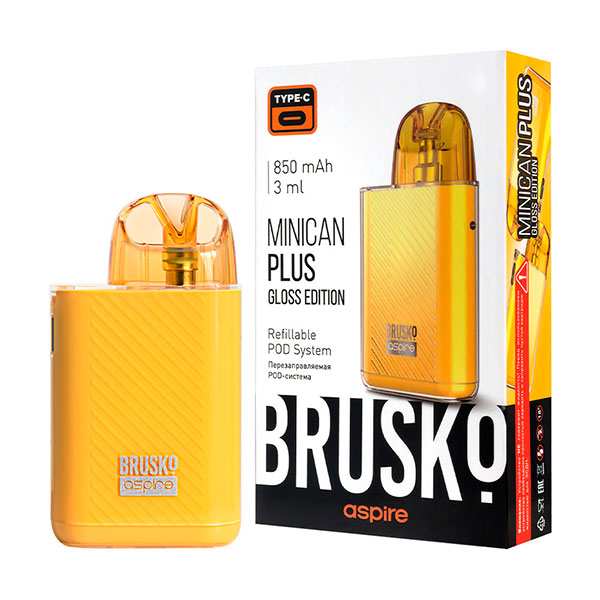 Brusko Minican Plus Gloss Edition 850mAh (Желтый) Brusko Minican Plus Gloss Edition 850mAh (Желтый)