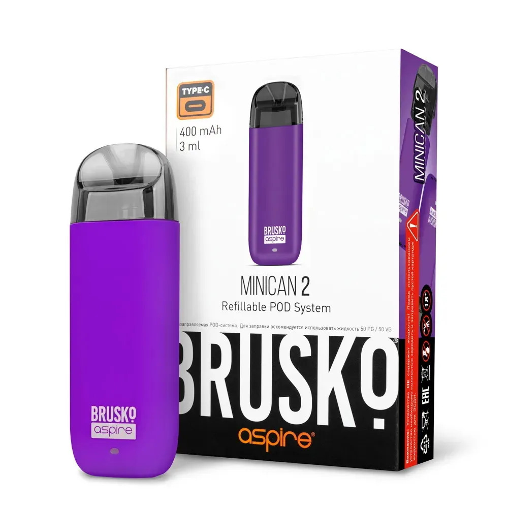 Brusko Minican 2 Pod 400mAh (Фиолетовый) Brusko Minican 2 Pod 400mAh (Фиолетовый)