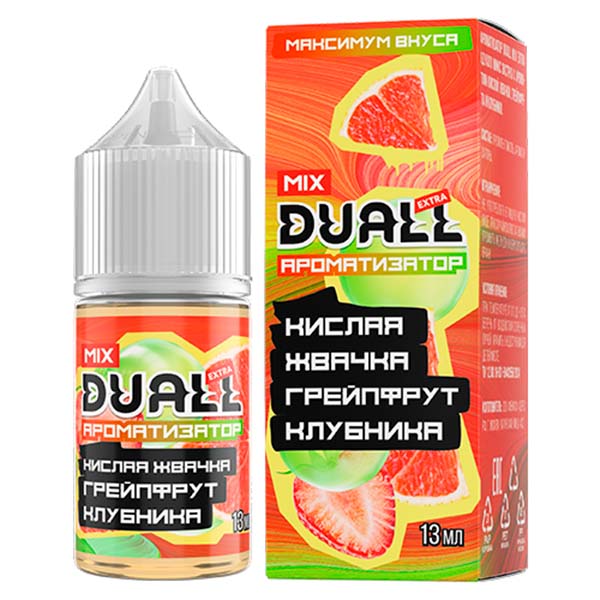 Ароматизатор Duall Mix 13мл - Кислая жвачка грейпфрут клубника Ароматизатор Duall Mix 13мл - Кислая жвачка грейпфрут клубника