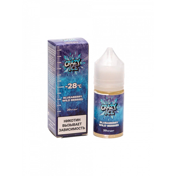 Жидкость Crazy Ice Salt - Голубика лесные ягоды 30мл (20mg) Жидкость Crazy Ice Salt - Голубика лесные ягоды 30мл (20mg)