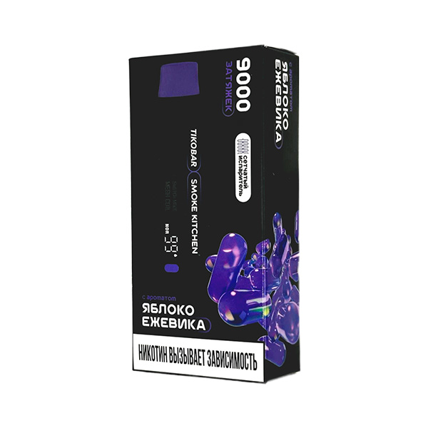 Одноразовая ЭС TIKOBAR SOLO x SMOKE KITCHEN 9000 - Яблоко ежевика Одноразовая ЭС TIKOBAR SOLO x SMOKE KITCHEN 9000 - Яблоко ежевика