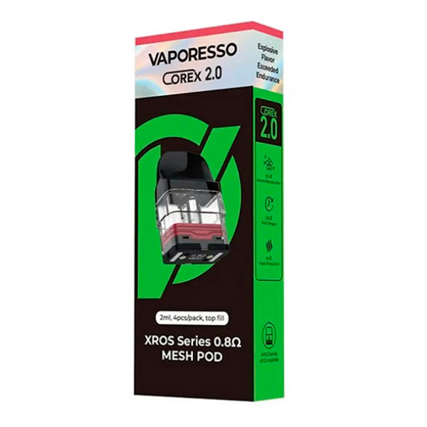 Картридж Vaporesso XROS Corex 2.0 Mesh Pod (0.8 Ом 2ml) Картридж Vaporesso XROS Corex 2.0 Mesh Pod (0.8 Ом 2ml)