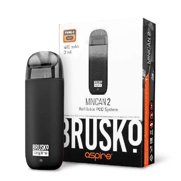 Brusko Minican 2 Pod 400mAh (Черный) Brusko Minican 2 Pod 400mAh (Черный)