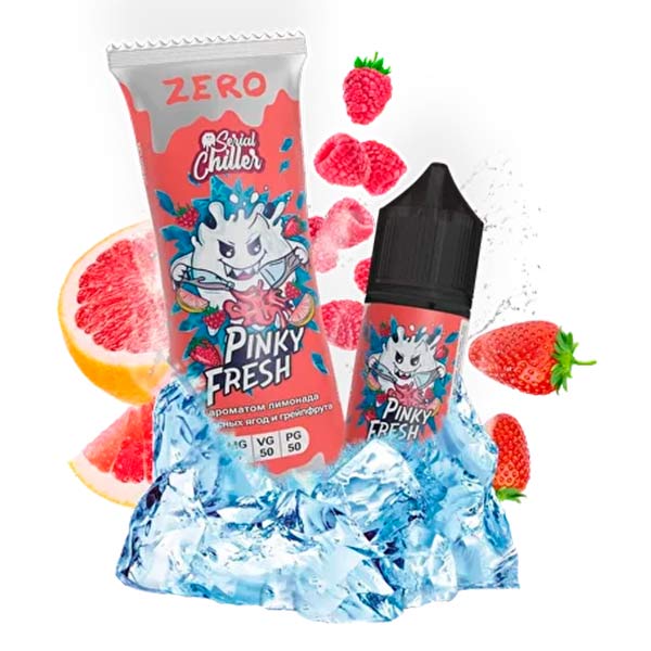 Жидкость Serial Chiller Zero Salt - Pinky Fresh (Лимонад из красных ягод и грейпфрута) 27мл 0мг (М) Жидкость Serial Chiller Zero Salt - Pinky Fresh (Лимонад из красных ягод и грейпфрута) 27мл 0мг (М)