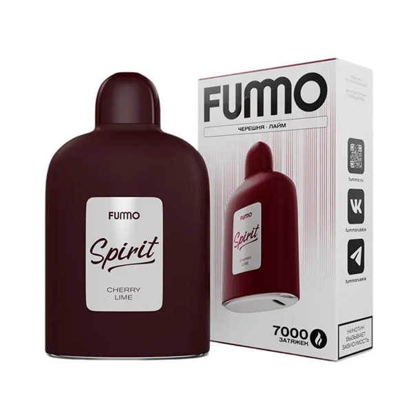 Одноразовая ЭС Fummo Spirit 7000 - Черешня Лайм (М) Одноразовая ЭС Fummo Spirit 7000 - Черешня Лайм (М)