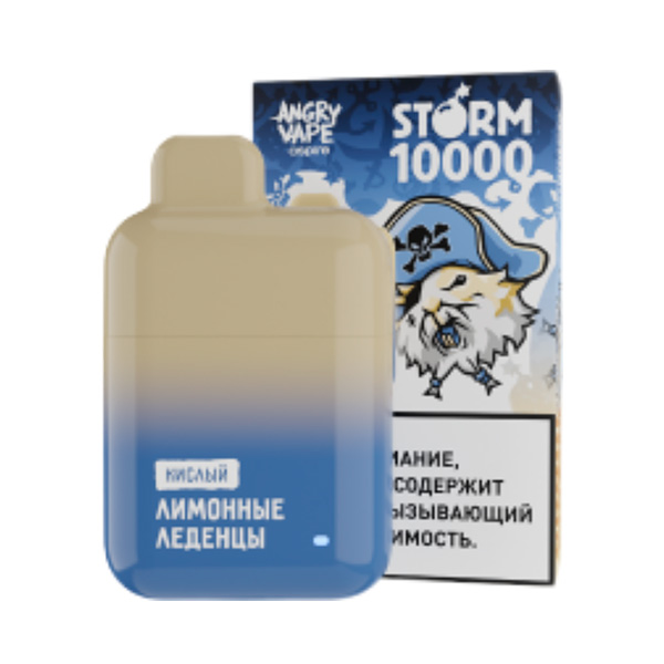 Одноразовая ЭС Angry Vape Storm 10000 - Лимонные Леденцы (М) Одноразовая ЭС Angry Vape Storm 10000 - Лимонные Леденцы (М)