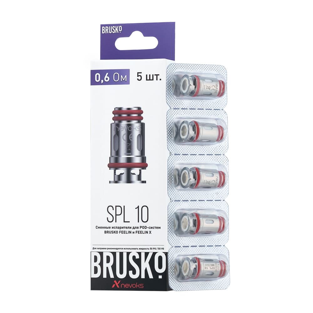 Испаритель Brusko Feelin SPL 10 (0.6 Ом) Испаритель Brusko Feelin SPL 10 (0.6 Ом)