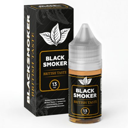 Ароматизатор BLACK SMOKER 13мл - BRITISH Taste (с ароматом пепельности, виски и фруктовыми нотками)
