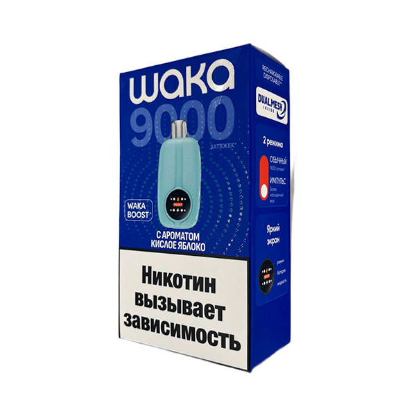 Одноразовая ЭС WAKA NOVO 9000 - Кислое Яблоко (Hard) Одноразовая ЭС WAKA NOVO 9000 - Кислое Яблоко (Hard)