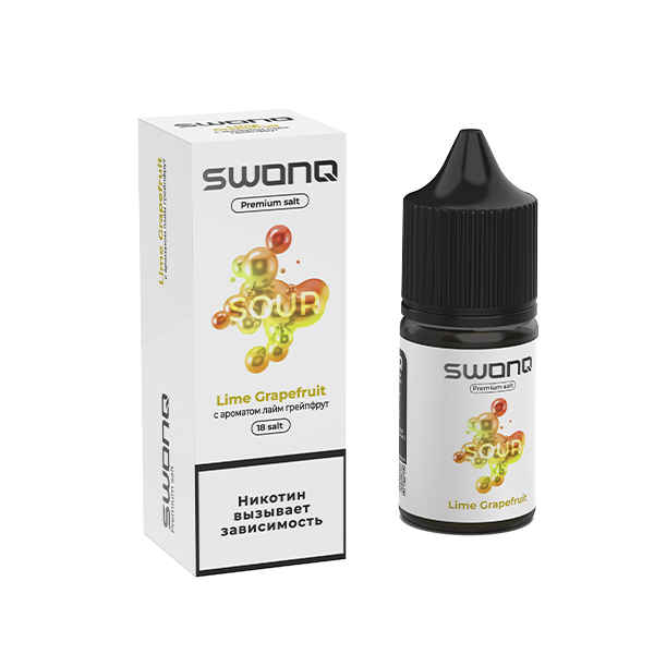 Жидкость SWONQ SOUR Salt - Lime Grapefruit (Лайм Грейпфрут) 30мл (18mg) Жидкость SWONQ SOUR Salt - Lime Grapefruit (Лайм Грейпфрут) 30мл (18mg)