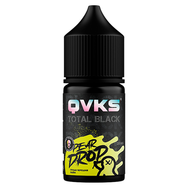 Ароматизатор QVKS TOTAL BLACK 15мл - Груша Черешня Лайм Ароматизатор QVKS TOTAL BLACK 15мл - Груша Черешня Лайм