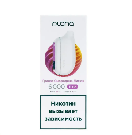 Одноразовая ЭС PLONQ MAX 6000 - Гранат Смородина Лимон (М)