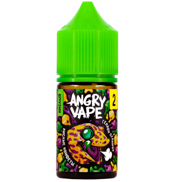 Жидкость Angry Vape Кислый Salt 30мл - Геккон Пупырка (Кислые Конфеты) (0mg) Жидкость Angry Vape Кислый Salt 30мл - Геккон Пупырка (Кислые Конфеты) (0mg)