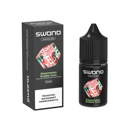 Жидкость SWONQ ICE Salt - Watermelon Bubble Gum (Арбузная Мятная Жвачка) 30мл (20 Strong)