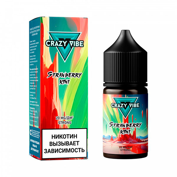 Жидкость Crazy Vibe Salt - Клубника Киви 30мл (20mg) Жидкость Crazy Vibe Salt - Клубника Киви 30мл (20mg)