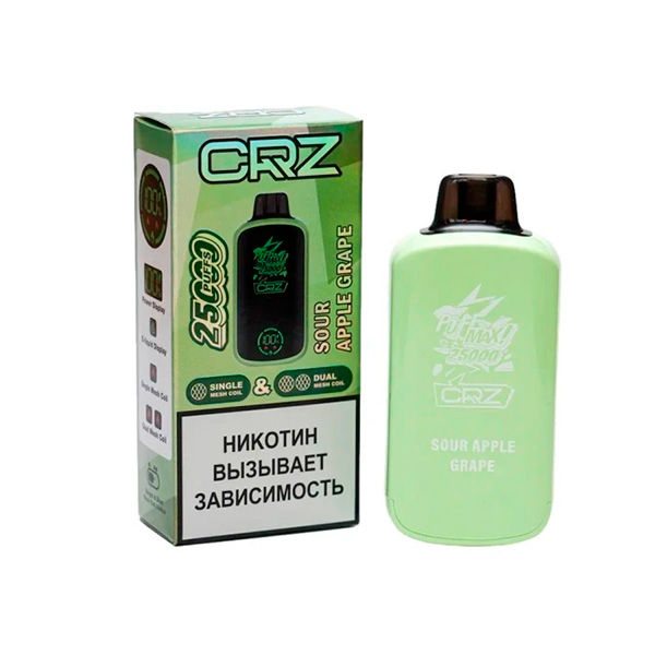 Одноразовая ЭС CRZ 25000 - Кислое яблоко-виноград (M) Одноразовая ЭС CRZ 25000 - Кислое яблоко-виноград (M)