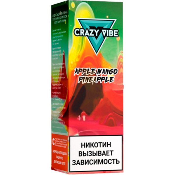 Жидкость Crazy Vibe Salt - Яблоко манго ананас 30мл (20 Strong) Жидкость Crazy Vibe Salt - Яблоко манго ананас 30мл (20 Strong)