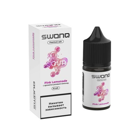 Жидкость SWONQ SOUR Salt - Pink Lemonade (Розовый Лимонад) 30мл (18mg)