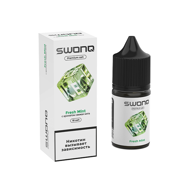 Жидкость SWONQ ICE Salt - Fresh Mint (Свежая Мята) 30мл (18mg) Жидкость SWONQ ICE Salt - Fresh Mint (Свежая Мята) 30мл (18mg)