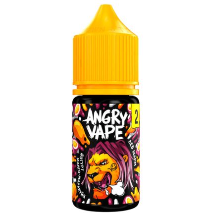 Жидкость Angry Vape Salt 30мл - Лев Шарм (Йогурт Манго Маракуйя) (0mg)