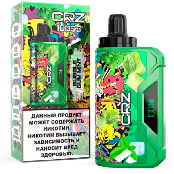 Одноразовая ЭС CRZ10000 - Bubble gum mint (Мятная Жвачка) (M) Одноразовая ЭС CRZ10000 - Bubble gum mint (Мятная Жвачка) (M)