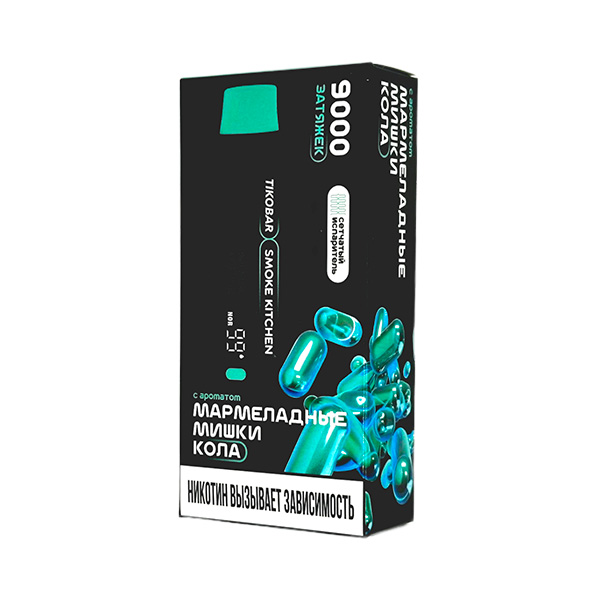 Одноразовая ЭС TIKOBAR SOLO x SMOKE KITCHEN 9000 - Мармеладные мишки кола Одноразовая ЭС TIKOBAR SOLO x SMOKE KITCHEN 9000 - Мармеладные мишки кола