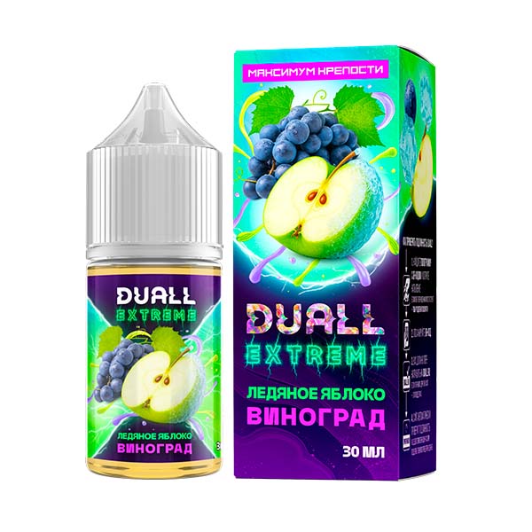 Жидкость DUALL EXTREME Salt - Ледяное Яблоко Виноград 30мл (Hard) Жидкость DUALL EXTREME Salt - Ледяное Яблоко Виноград 30мл (Hard)
