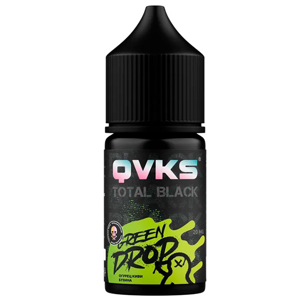 Ароматизатор QVKS TOTAL BLACK 15мл - Огурец Киви Бузина Ароматизатор QVKS TOTAL BLACK 15мл - Огурец Киви Бузина