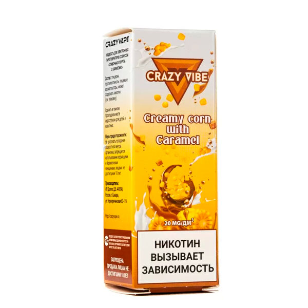 Жидкость Crazy Vibe Salt - Сливочная кукуруза с карамелью 30мл (20 Strong) Жидкость Crazy Vibe Salt - Сливочная кукуруза с карамелью 30мл (20 Strong)