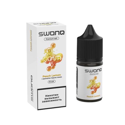 Жидкость SWONQ SOUR Salt - Peach Lemon (Персик Лимон) 30мл (18mg)
