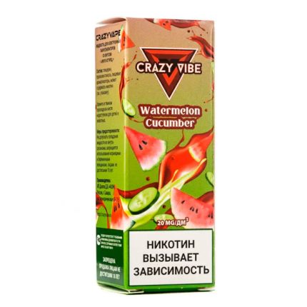 Жидкость Crazy Vibe Salt - Арбуз и огурец 30мл (20mg)