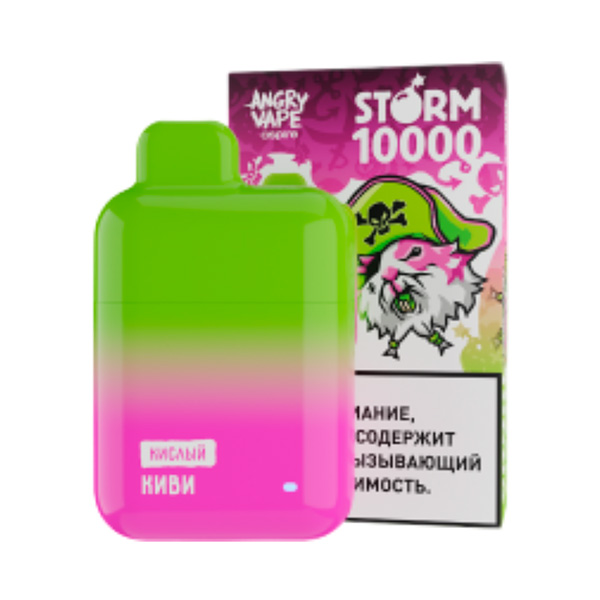 Одноразовая ЭС Angry Vape Storm 10000 - Киви (М) Одноразовая ЭС Angry Vape Storm 10000 - Киви (М)