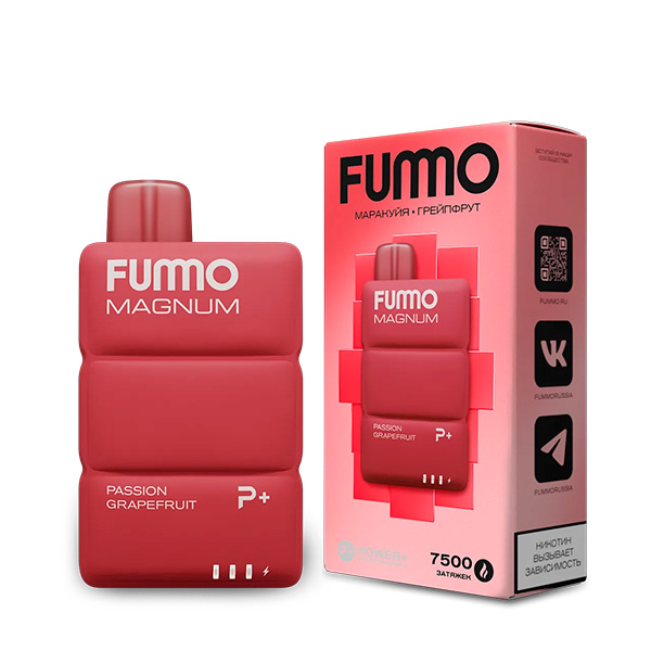 Одноразовая ЭС Fummo Magnum 7500 - Маракуйя Грейпфрут (М) Одноразовая ЭС Fummo Magnum 7500 - Маракуйя Грейпфрут (М)