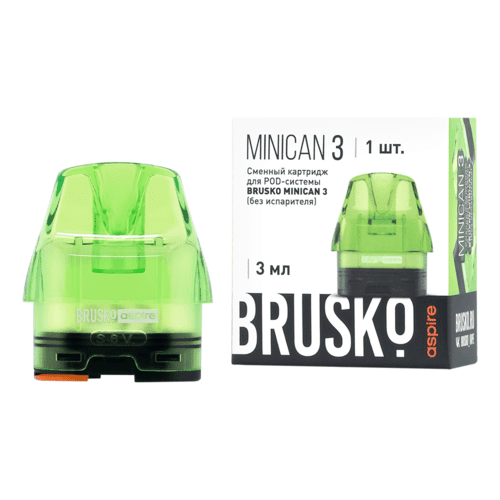 Картридж Brusko Minican 3 (Без испарителя) (Зеленый) Картридж Brusko Minican 3 (Без испарителя) (Зеленый)