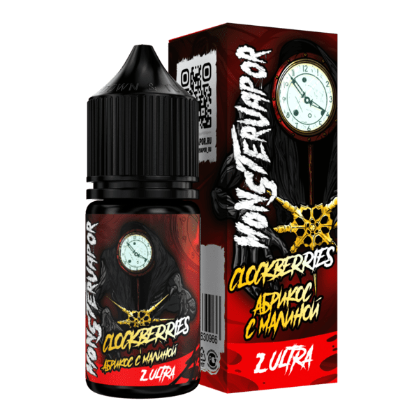 Жидкость MONSTERVAPOR Salt 30мл - Clockberries (Абрикос с Малиной) (20mg) Жидкость MONSTERVAPOR Salt 30мл - Clockberries (Абрикос с Малиной) (20mg)