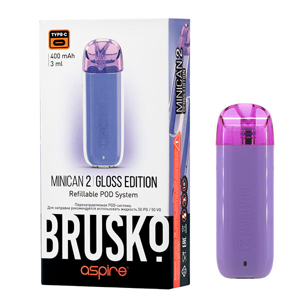 Brusko Minican 2 Gloss Edition 400mAh (Фиолетовый) Brusko Minican 2 Gloss Edition 400mAh (Фиолетовый)