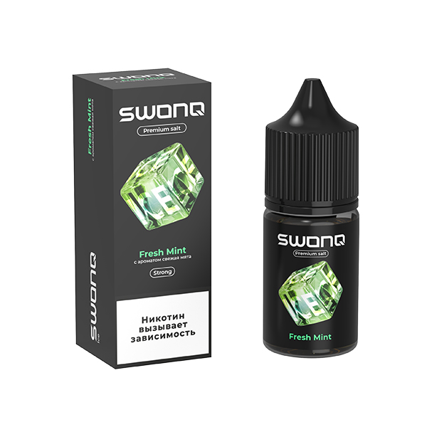 Жидкость SWONQ ICE Salt - Fresh Mint (Свежая Мята) 30мл (20 Strong) Жидкость SWONQ ICE Salt - Fresh Mint (Свежая Мята) 30мл (20 Strong)