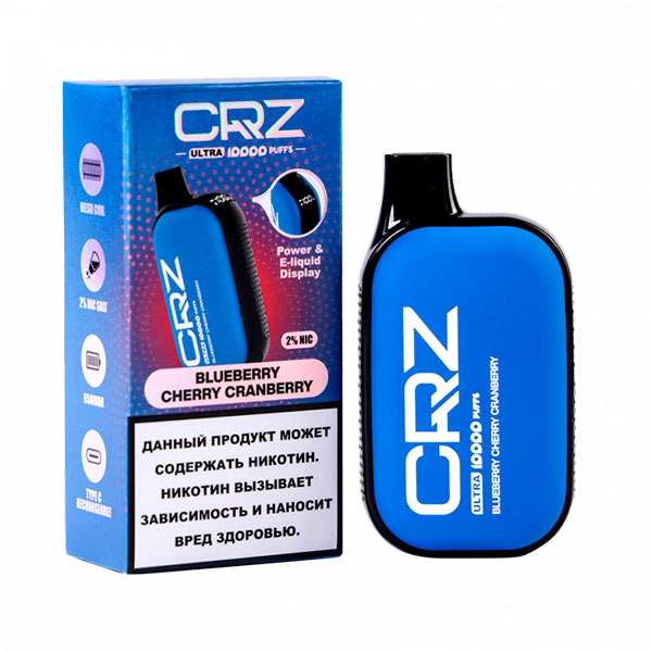 Одноразовая ЭС CRZ ULTRA 10000 - Черника Вишня Клюква Одноразовая ЭС CRZ ULTRA 10000 - Черника Вишня Клюква