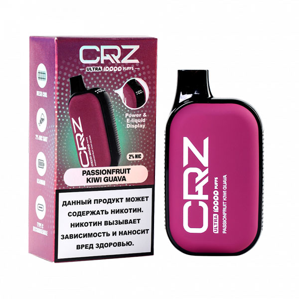 Одноразовая ЭС CRZ ULTRA 10000 - Маракуйя Киви Гуава Одноразовая ЭС CRZ ULTRA 10000 - Маракуйя Киви Гуава