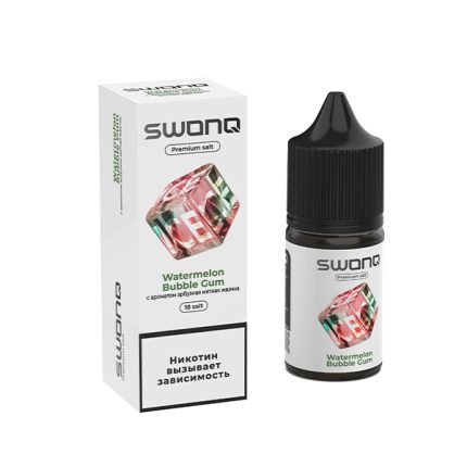 Жидкость SWONQ ICE Salt - Watermelon Bubble Gum (Арбузная Мятная Жвачка) 30мл (18mg)
