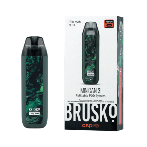 Brusko Minican 3 Pod 700mAh (Темно-зеленый Флюид) Brusko Minican 3 Pod 700mAh (Темно-зеленый Флюид)