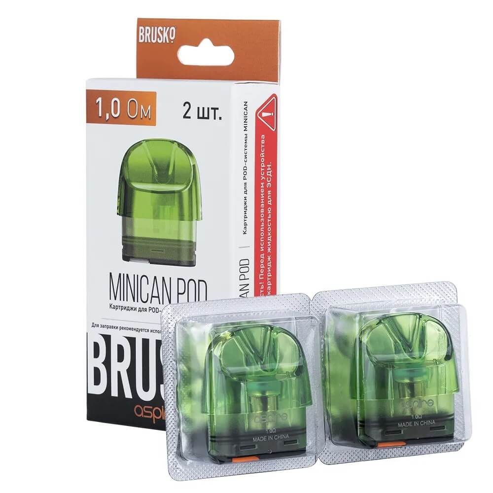 Картридж Brusko Minican (1.0 Ом 3ml) Зелёный Картридж Brusko Minican (1.0 Ом 3ml) Зелёный