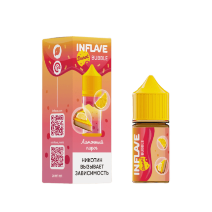 Жидкость INFLAVE BUBBLE Salt - Лимонный Пирог 30мл (20mg)