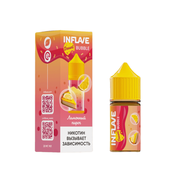Жидкость INFLAVE BUBBLE Salt - Лимонный Пирог 30мл (20mg) Жидкость INFLAVE BUBBLE Salt - Лимонный Пирог 30мл (20mg)