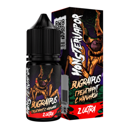 Жидкость MONSTERVAPOR Salt 30мл - Bugraipus (Грейпфрут с Малиной) (20mg)