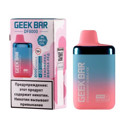 Одноразовая ЭС Geek Bar DF8000 - Земляника жвачка лёд (М)