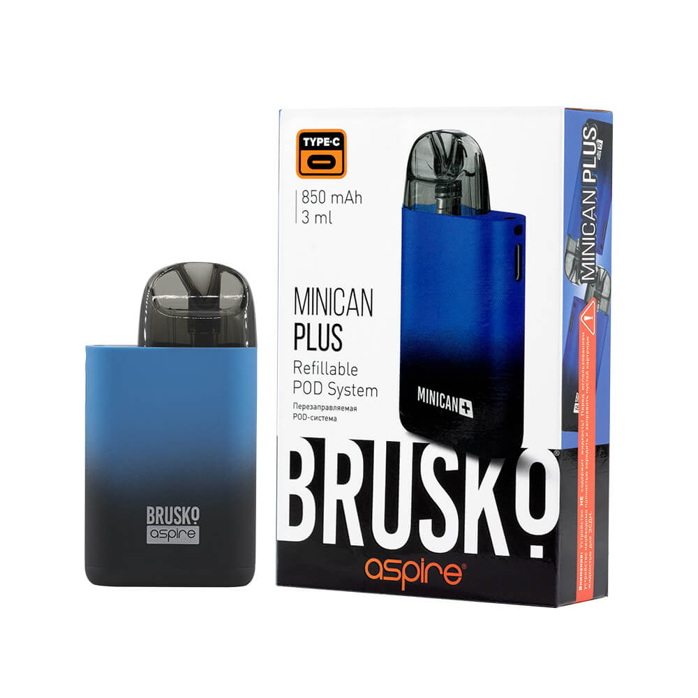 Brusko Minican Plus 850mAh (Чёрно-синий градиент) Brusko Minican Plus 850mAh (Чёрно-синий градиент)