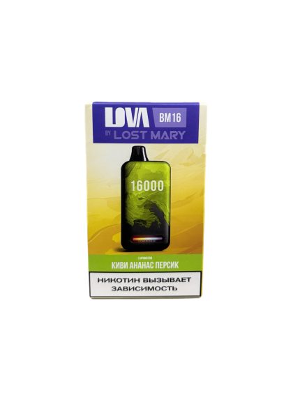 Одноразовая ЭС LOVA by LOST MARY 16000 - Киви Ананас Персик (М)